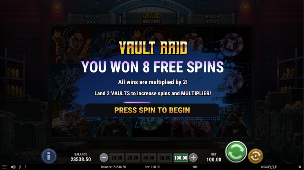 Viper City Heist free spins.