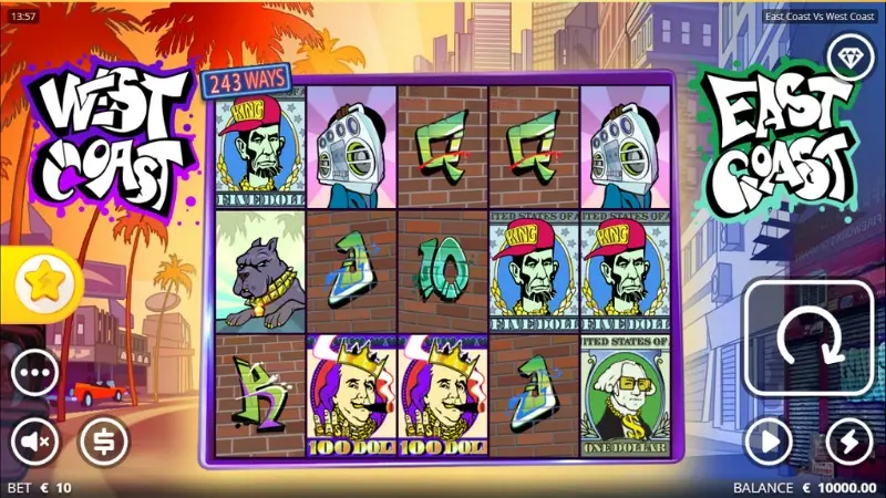 East Coast vs West Coast slot gameplay