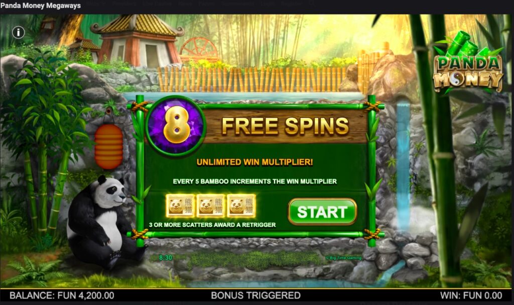 Panda Money Megaways free spins