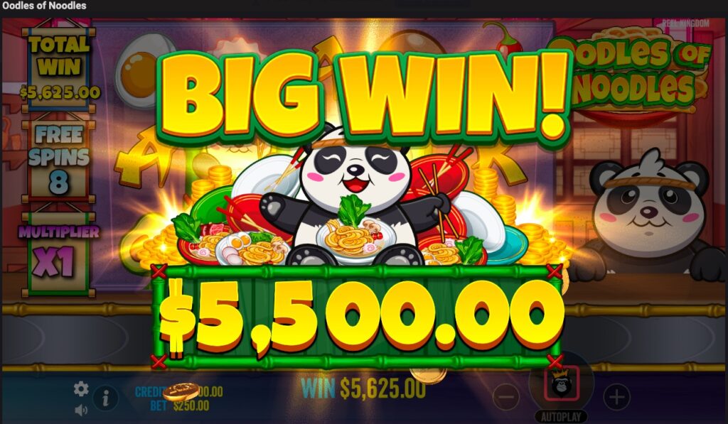 Oodles of Noodles big win