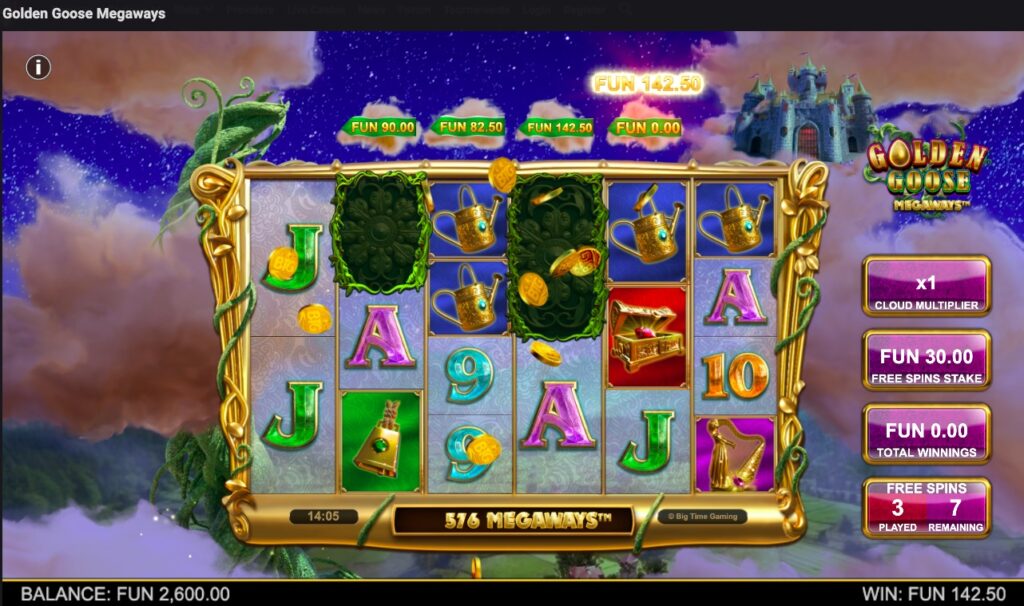 Golden Goose Megaways slot bonus features