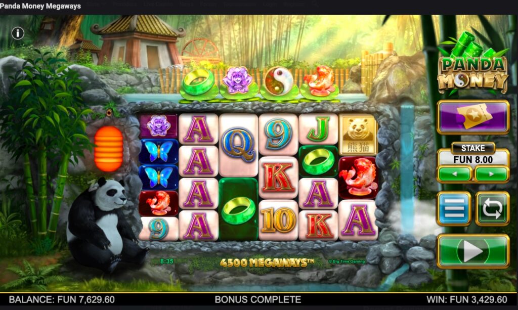 Panda Money Megaways gameplay