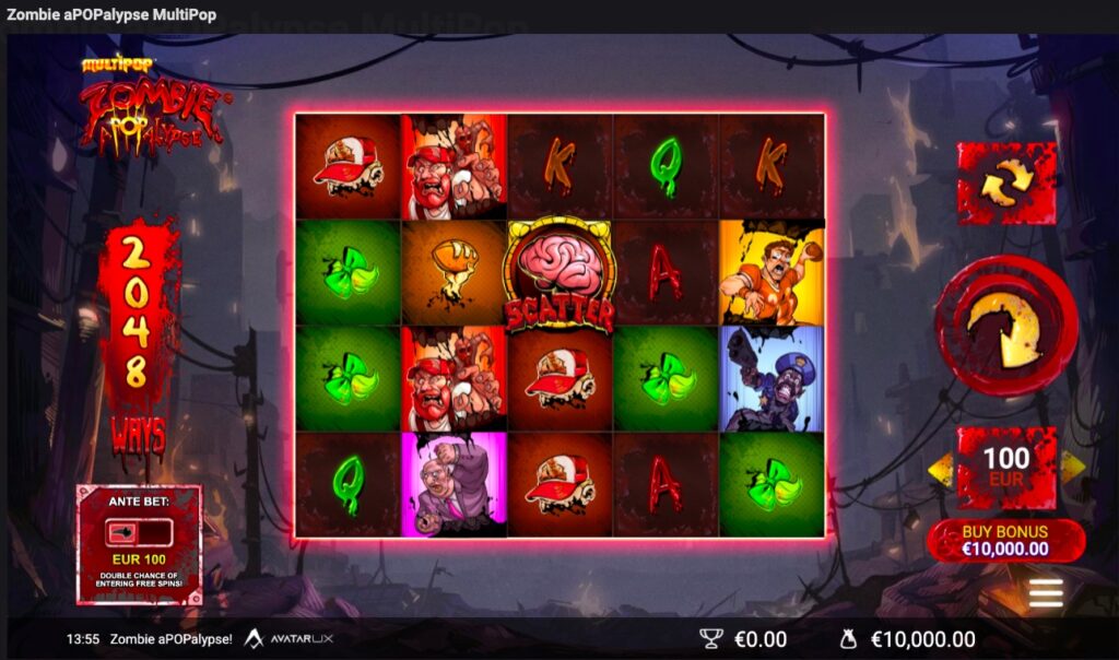 Zombie aPOPalypse MultiPop Slot Gameplay