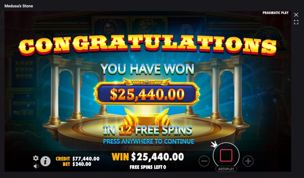 Medusa’s Stone slot paylines and features