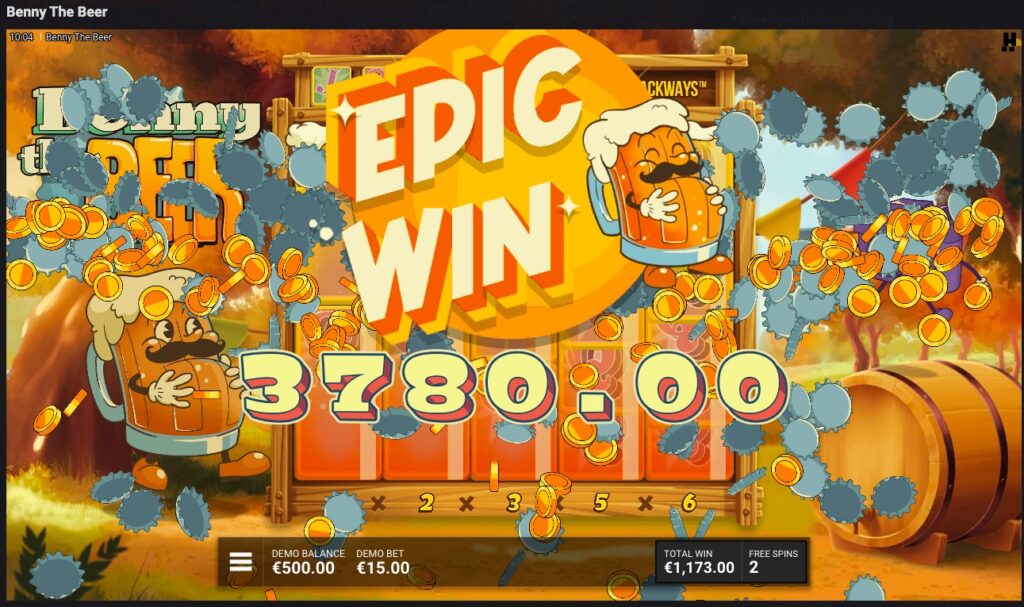 Benny The Beer huge slot win