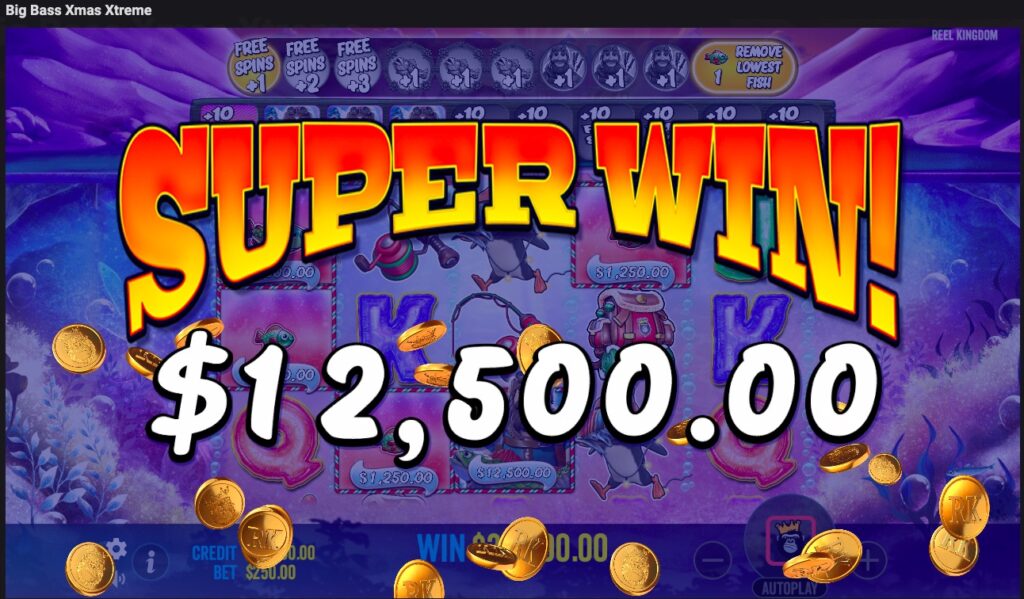 Big Bass Xmas Xtreme paylines and features