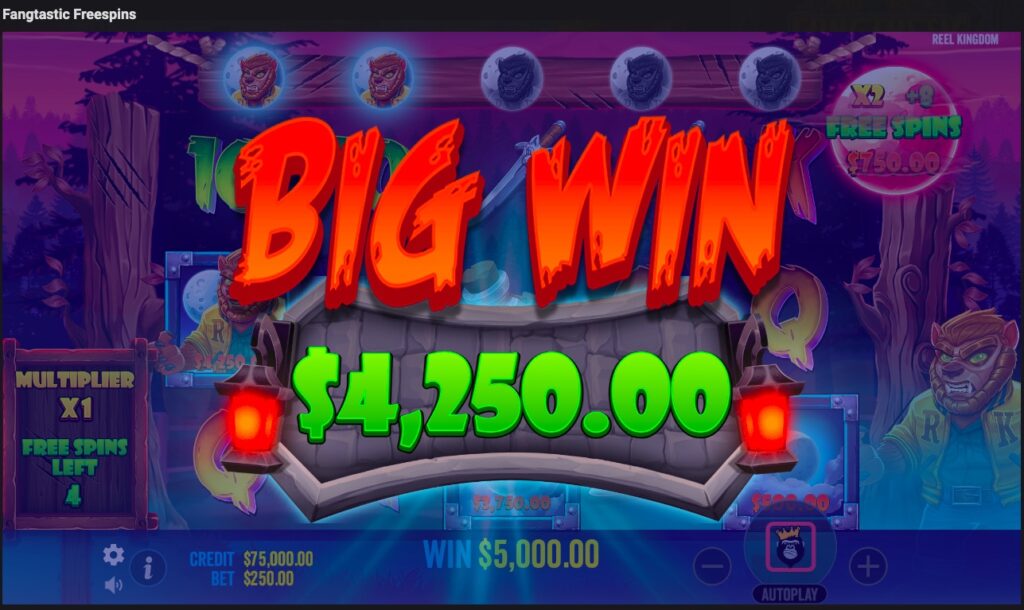 Fangtastic Freespins slot paylines and features