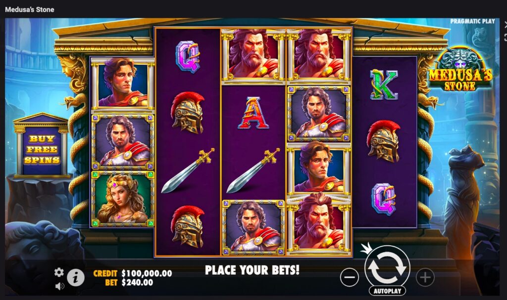 Medusa’s Stone slot gameplay