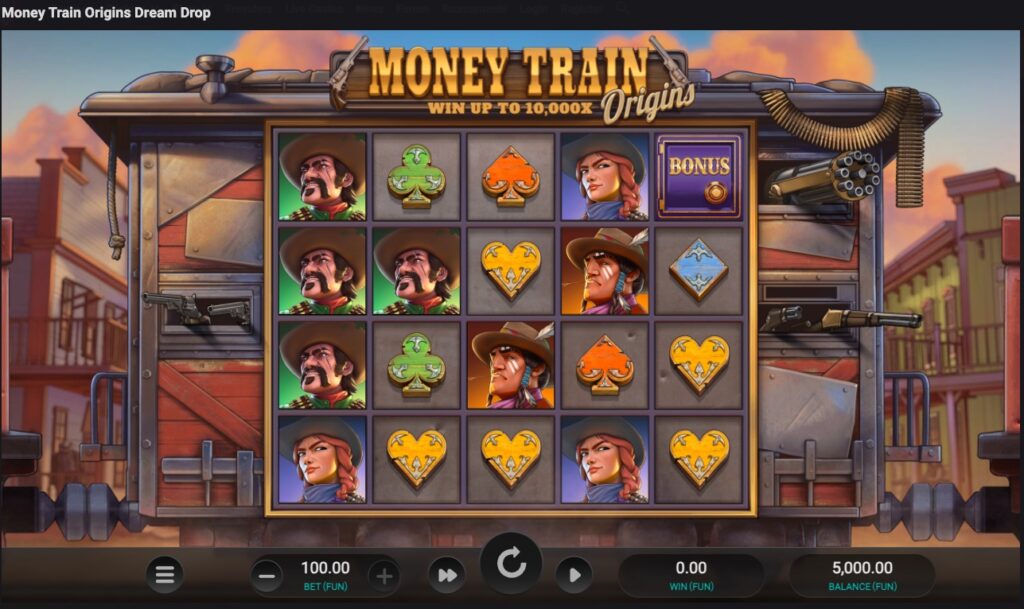 Money Train Origins Dream Drop gameplay