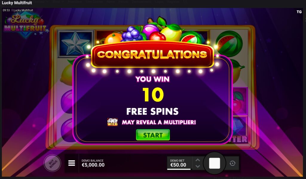 Lucky Multifruit free spins
