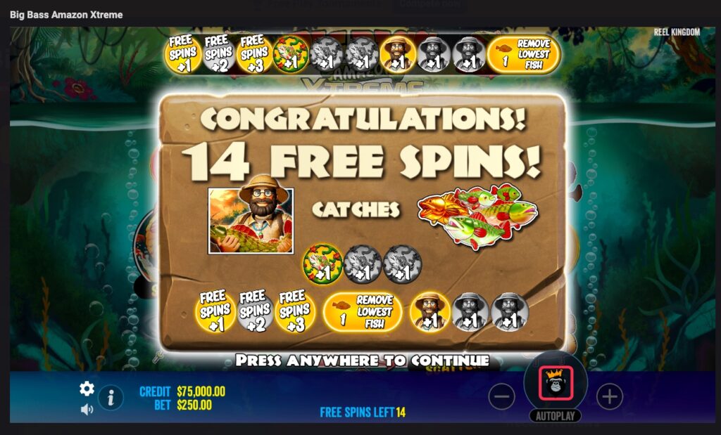 Big Bass Amazon Xtreme slot bonus feature gameplay