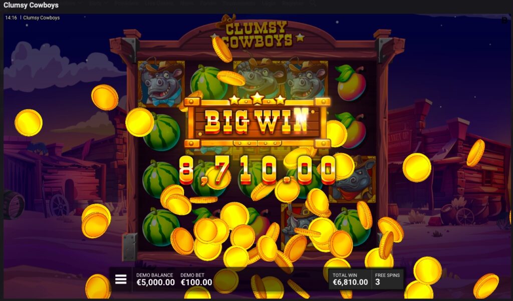 Clumsy Cowboys bonus buy slot feature
