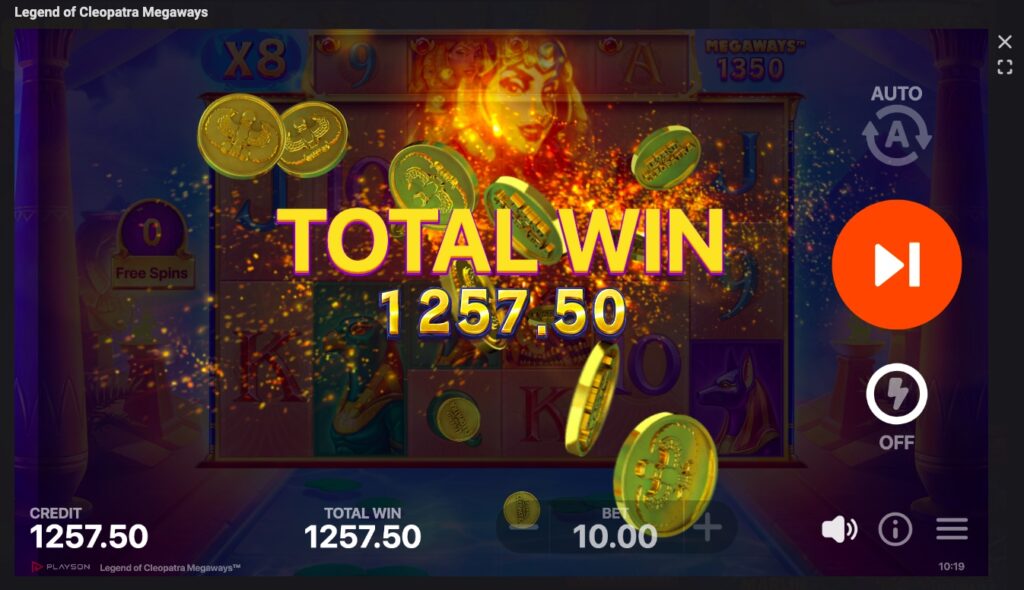 Legend of Cleopatra Megaways paylines and features