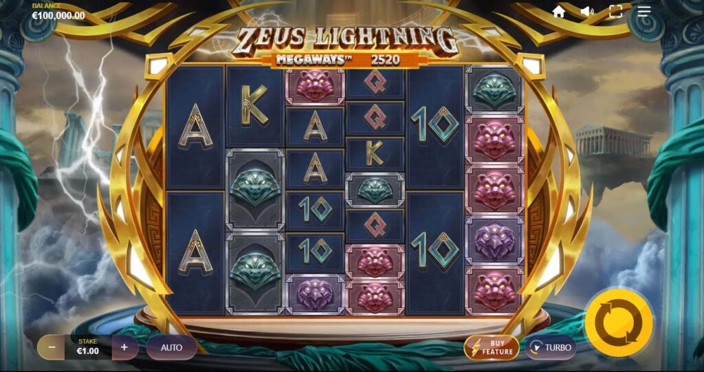 Zeus Lightning Megaways slot gameplay