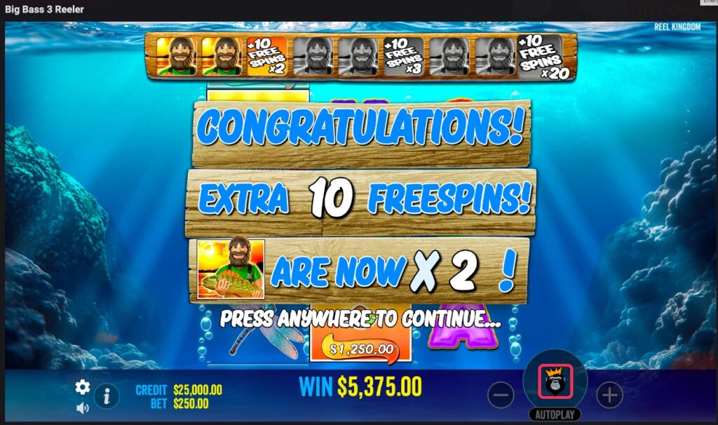 Big Bass 3 Reeler slot paylines and features