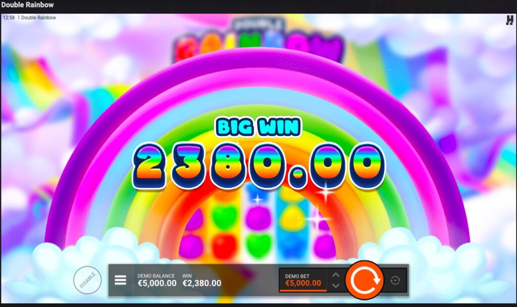 Double Rainbow huge slot win