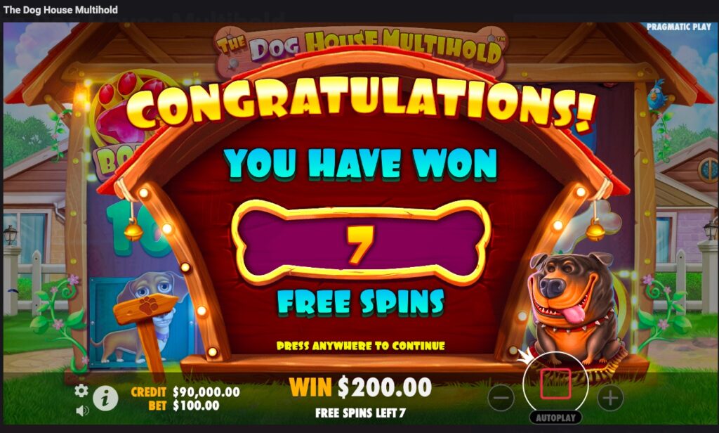 The Dog House Multihold Free Spins
