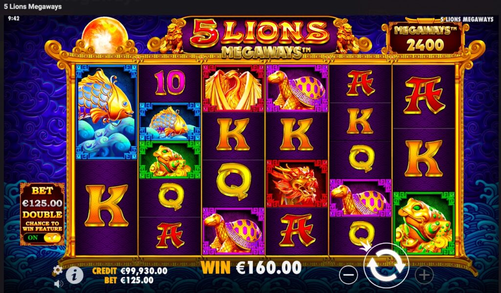 5 Lions Megaways gameplay features