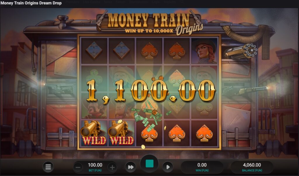 Money Train Origins Dream Drop win