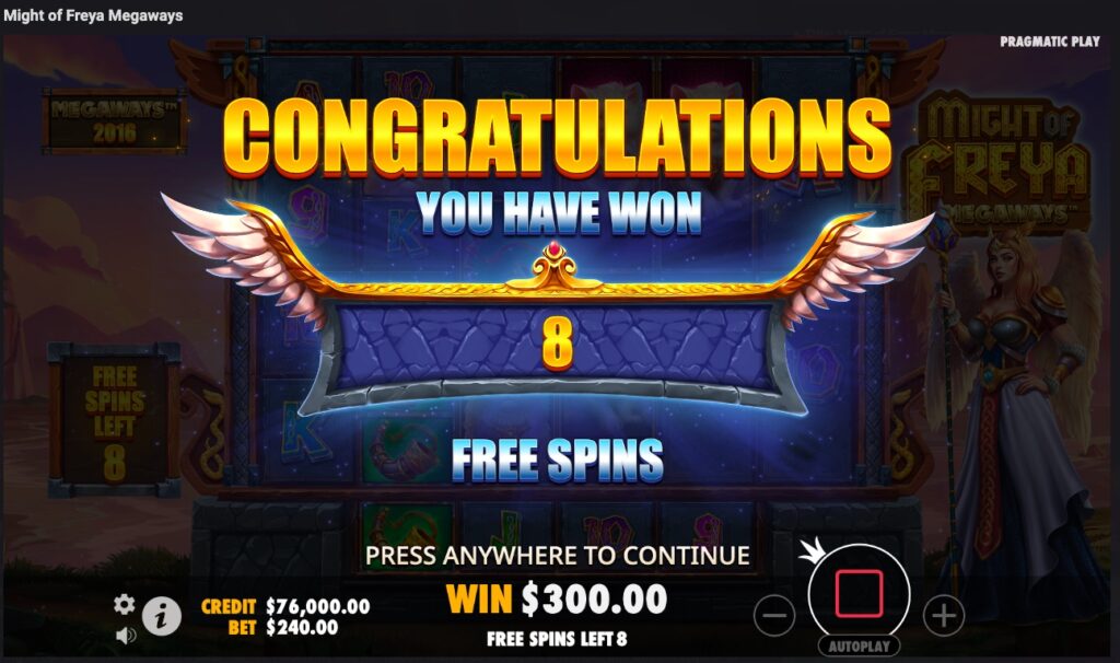 Might of Freya Megaways free spins