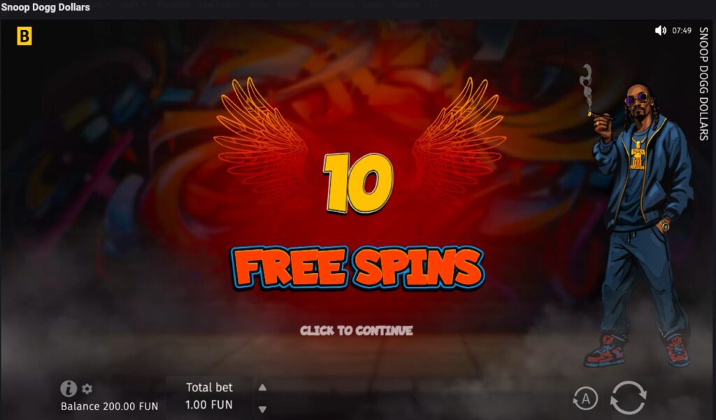 Snoop Dogg Dollars free spins