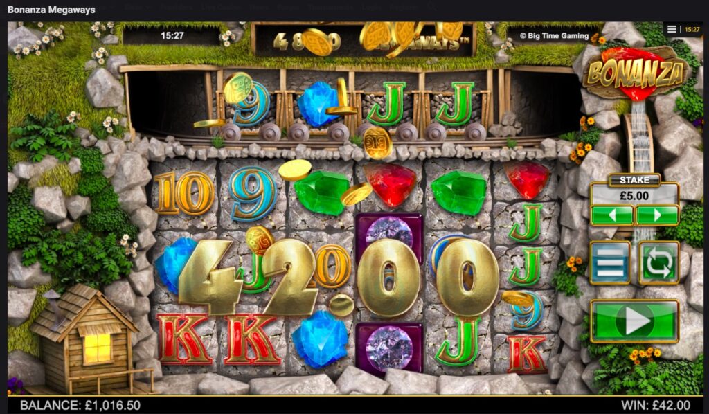 Bonanza Megaways slot paylines and features