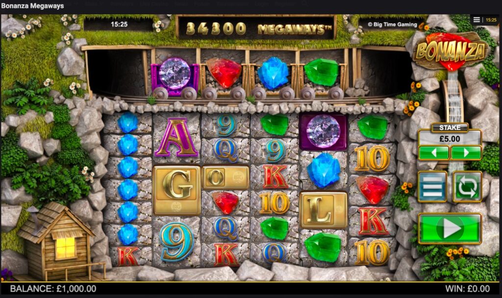 Bonanza Megaways slot gameplay