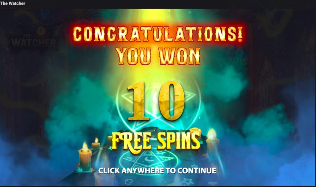 The Watcher free spins