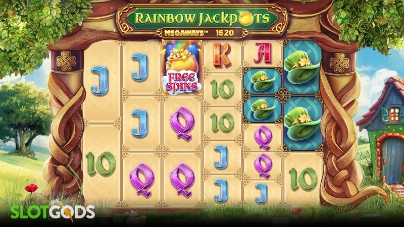Rainbow Jackpots Megaways free spins bonus feature