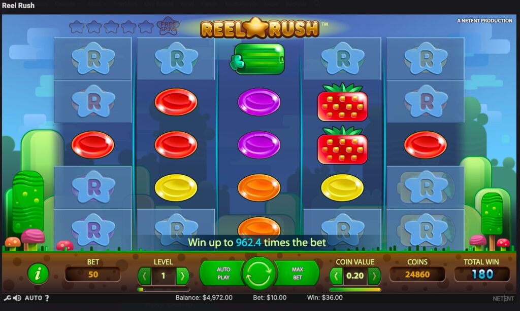Reel Rush slot gameplay