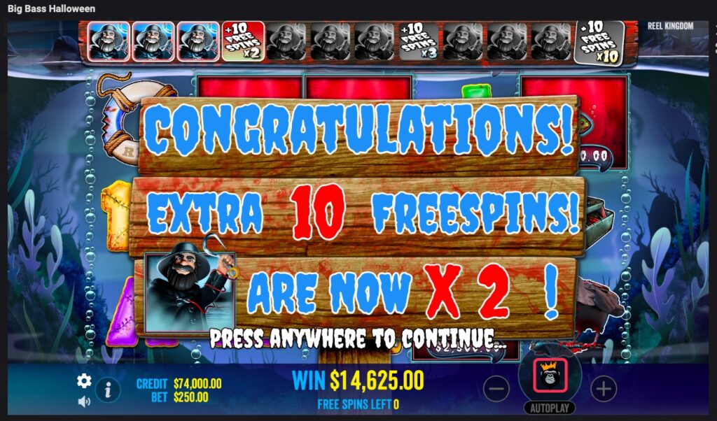 Big Bass Halloween bonus feature gameplay