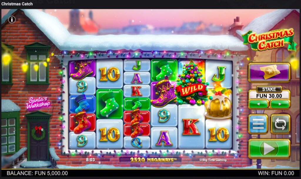 Christmas Catch gameplay.