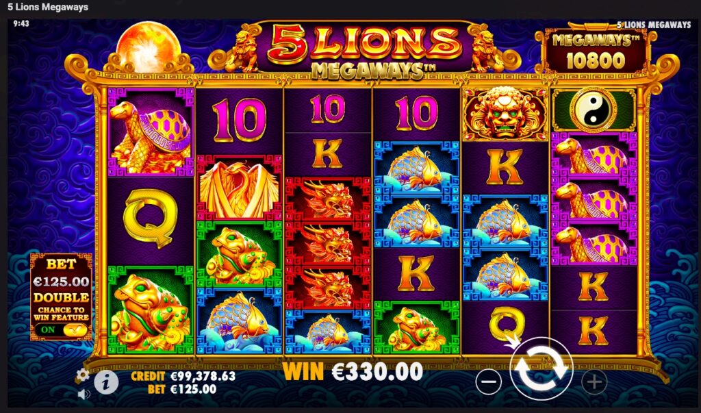 5 Lions Megaways huge slot win