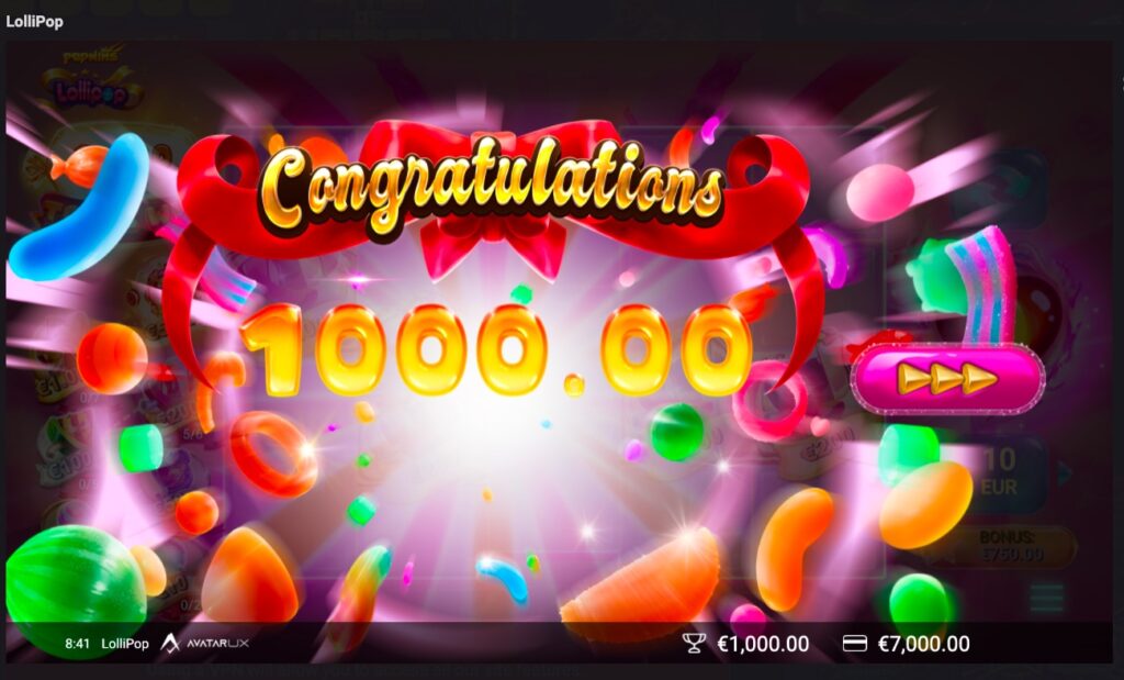 LolliPop huge slot win