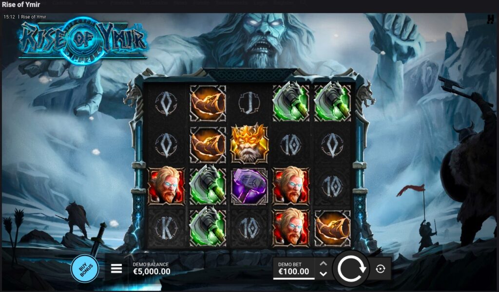 Rise of Ymir slot gameplay
