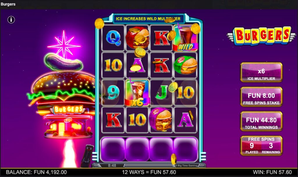 Burgers bonus game