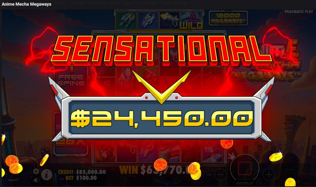 Anime Mecha Megaways slot paylines and features