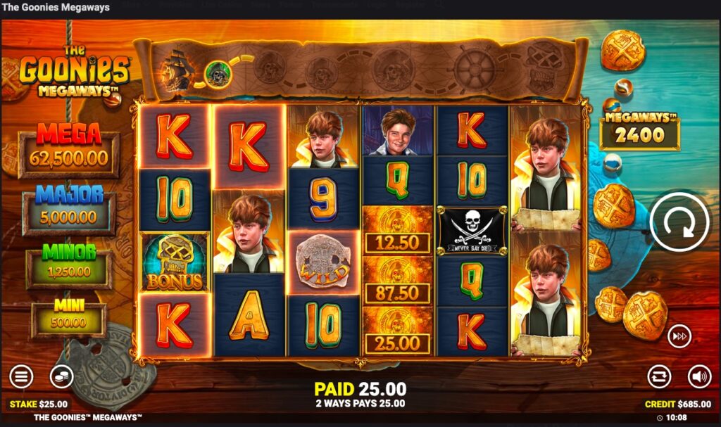 The Goonies Megaways bonus buy slot UK