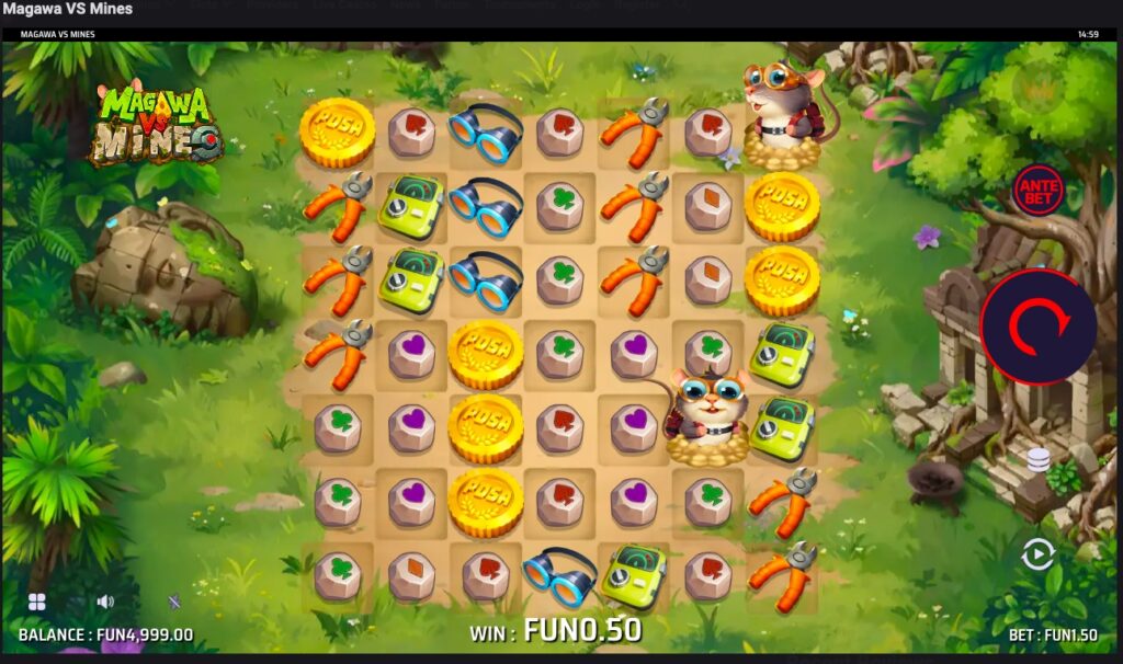 Magawa vs Mines gameplay