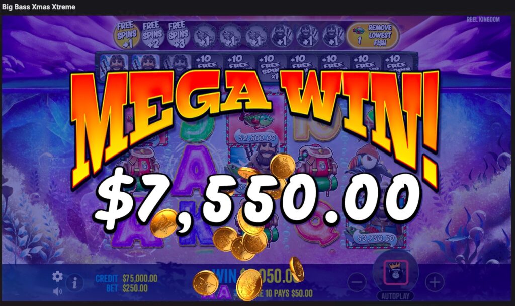 Big Bass Xmas Xtreme huge slot win