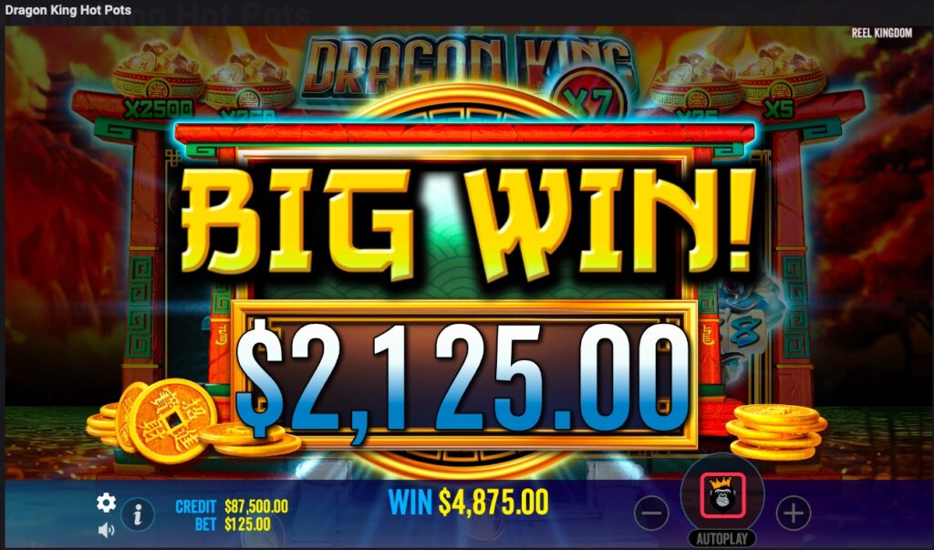 Dragon King Hot Pots slot paylines and features