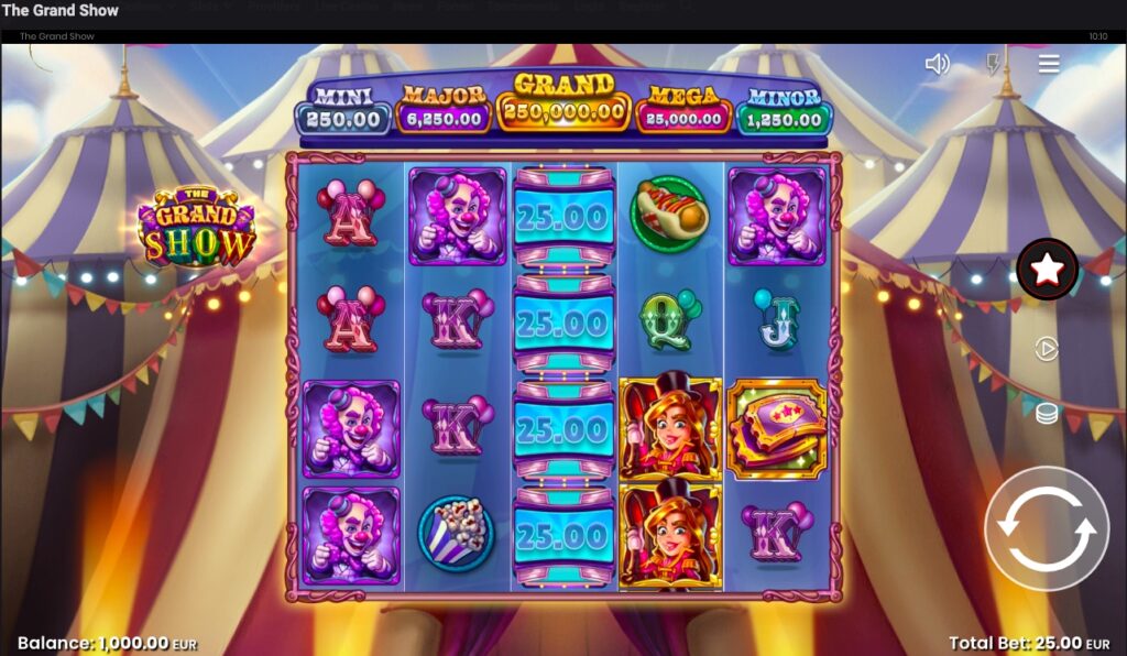 The Grand Show gameplay.