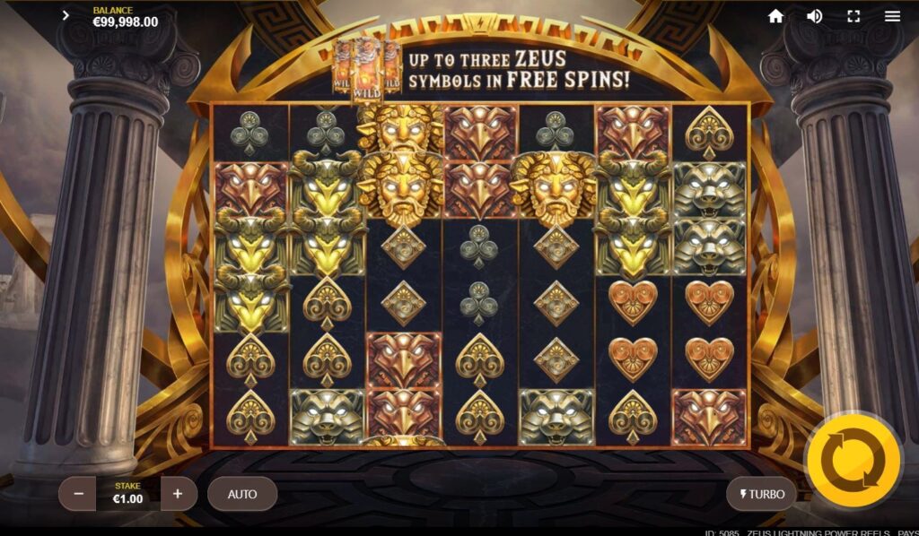 Zeus Lightning Megaways slot paylines and features