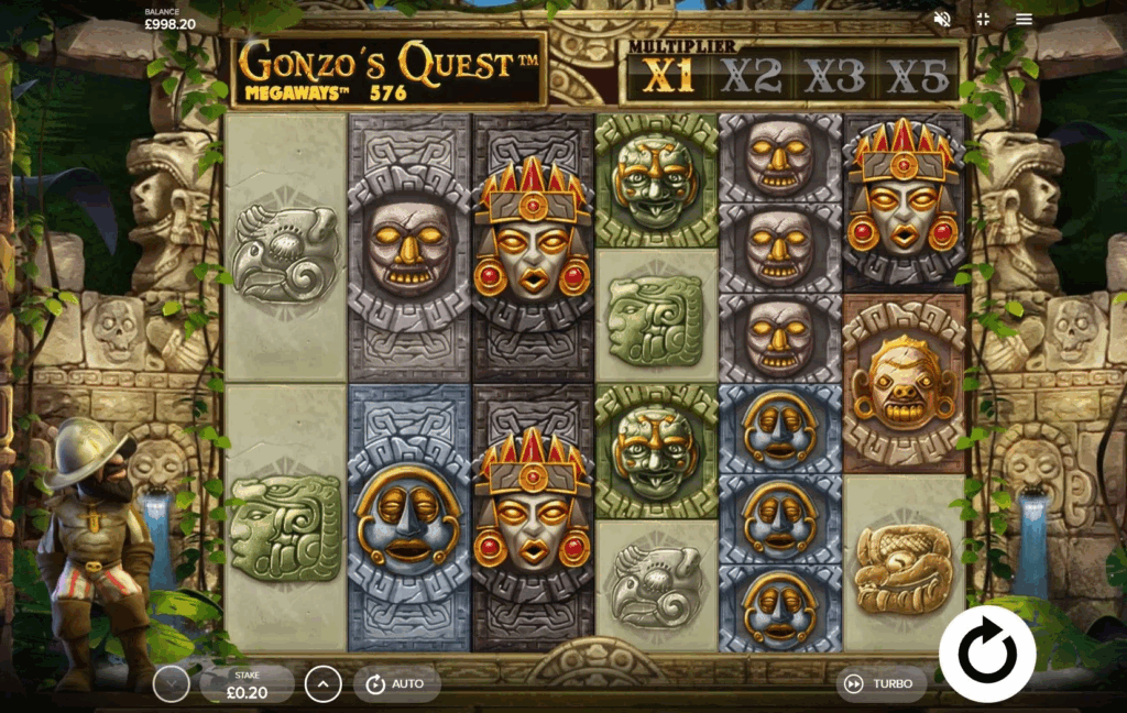 Gonzo’s Quest Megaways slot gameplay