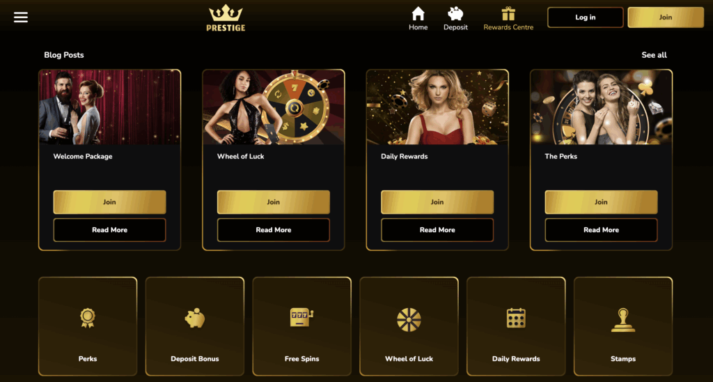 Casino Prestige promotions.