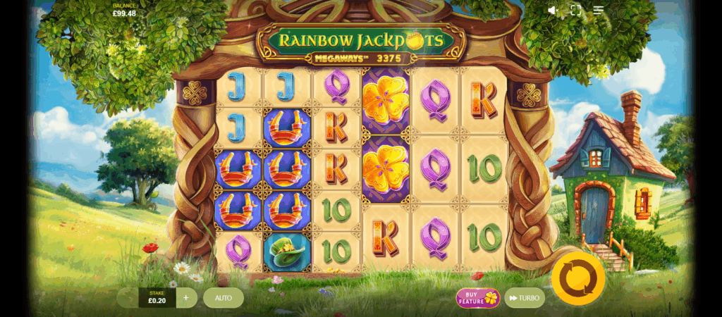 Rainbow Jackpots Megaways slot gameplay