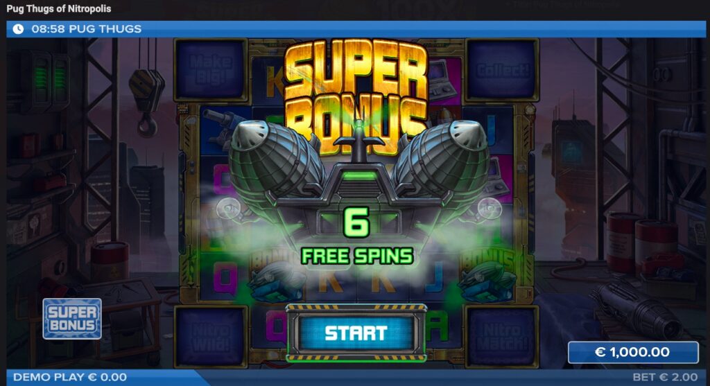 Pug of Thugs of Nitropolis free spins