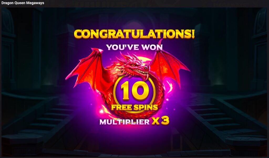 Dragon Queen Megaways win