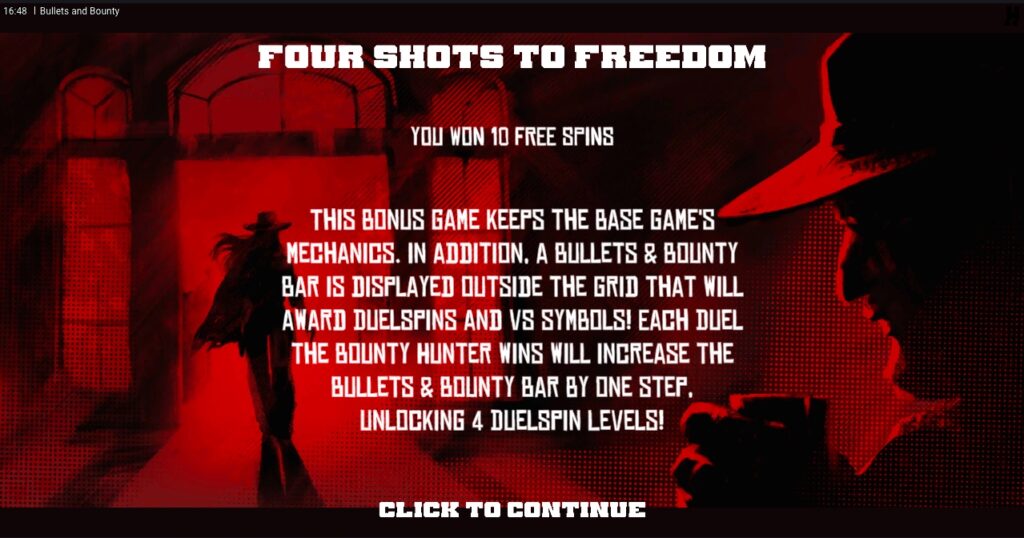 Bullets and Bounty free spins
