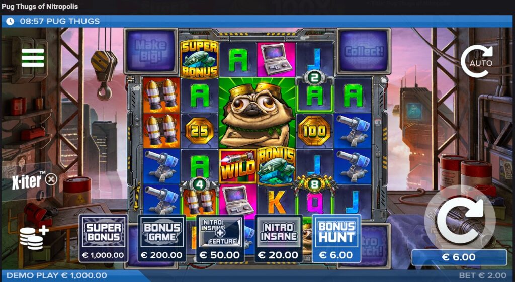 Pug of Thugs of Nitropolis feature options